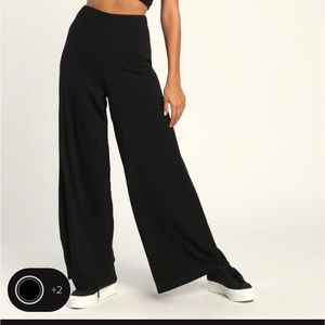 Blissful Beginnings Black Wide-Leg Lounge Pants
Color: Black
Size: S